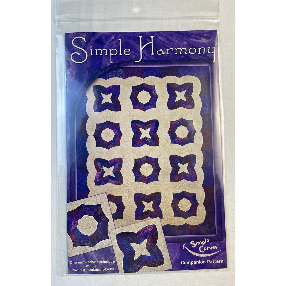 Simple Harmony Quilt Pattern Simple Curves Companion‎ By Cheryl Phillips